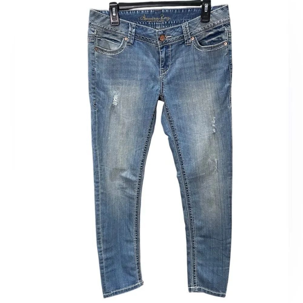 American Rag Boot Cut Jeans with Distressed Denim Size 9